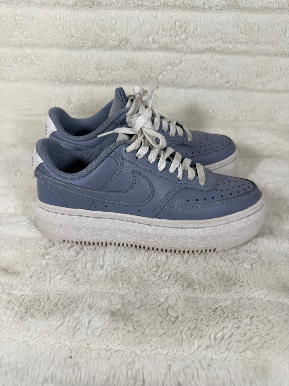 Nike Court Vision Alta LTR Women's Sneakers size 6 Ashen Slate/White Pre-owned